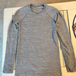 lululemon athletica Black and White Striped Long Sleeve Tee
